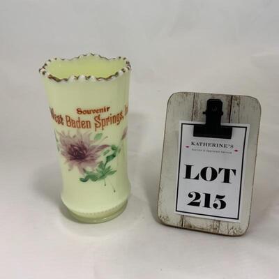 .215. HEISEY | Souvenir Custard Glass | West Baden Springs, IN