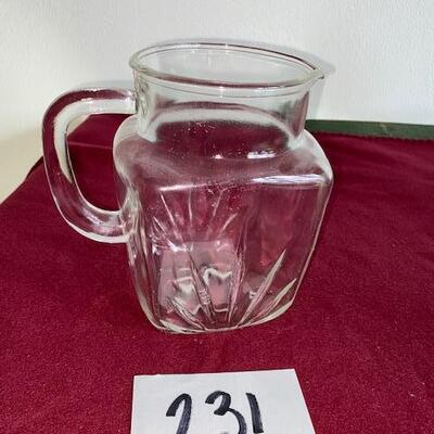 Lot 231 - Vintage Federal Glass Pitcher