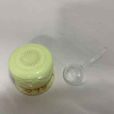 .216. HEISEY | Souvenir Custard Glass | Green Lake, WI