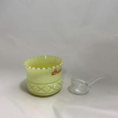 .216. HEISEY | Souvenir Custard Glass | Green Lake, WI