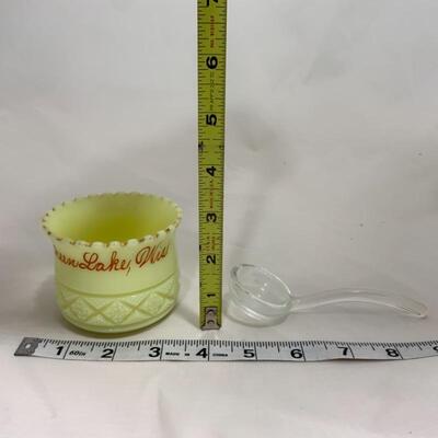 .216. HEISEY | Souvenir Custard Glass | Green Lake, WI