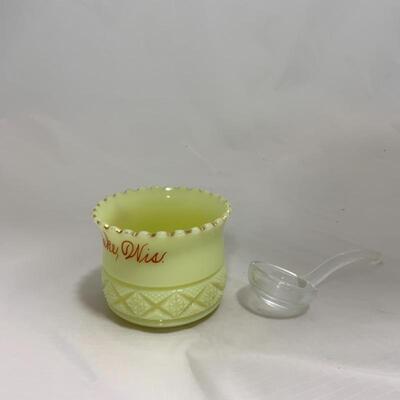 .216. HEISEY | Souvenir Custard Glass | Green Lake, WI