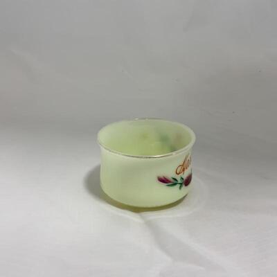 .217. HEISEY | Souvenir Custard Glass Mug | Harrisville