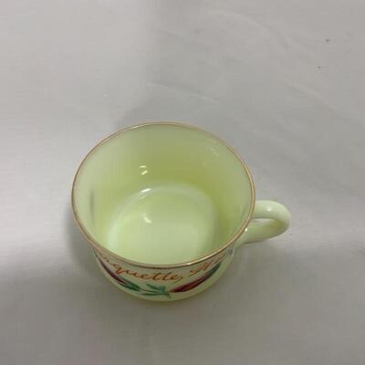 .218. HEISEY | Souvenir Custard Glass Mug | Marquette, WI