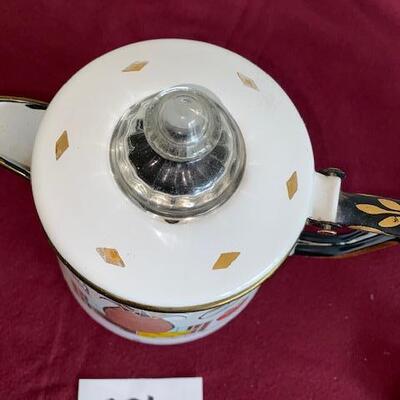 Lot 236  - Vintage Georges Briard Enamelware Coffee Pot