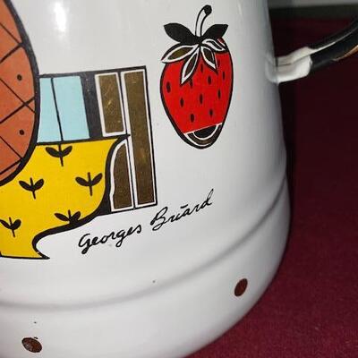 Lot 236  - Vintage Georges Briard Enamelware Coffee Pot