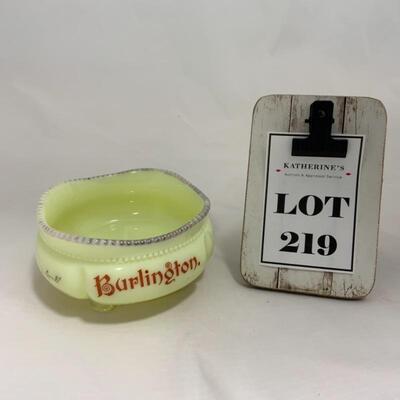 .219. HEISEY | Souvenir Custard Glass | Burlington