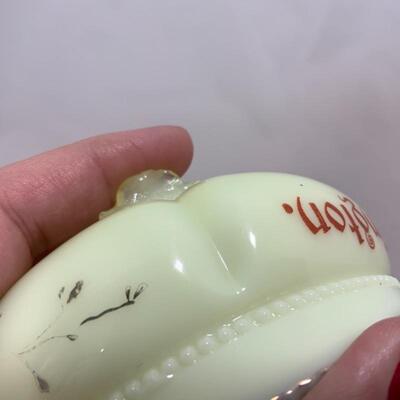 .219. HEISEY | Souvenir Custard Glass | Burlington