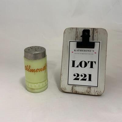 .221. HEISEY | Souvenir Custard Glass | Almond, WI