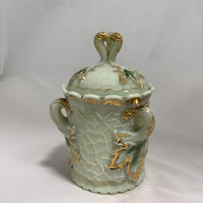 .224. ANTIQUE | Northwood Maple Leaf | 3 Piece Set