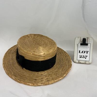 .257. VINTAGE | Straw Boater Hat 
