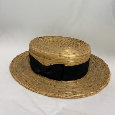 .257. VINTAGE | Straw Boater Hat 