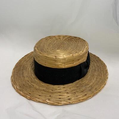 .257. VINTAGE | Straw Boater Hat 