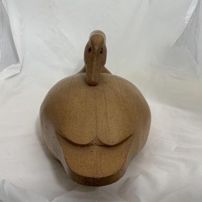 .271. Large Wood Carved Duck