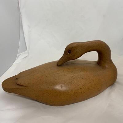.271. Large Wood Carved Duck