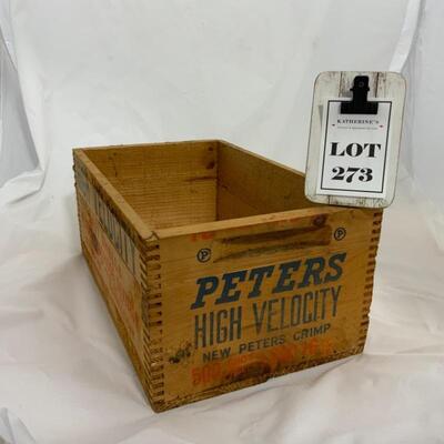 .273. VINTAGE | Peters High Velocity Shot Shells Crate