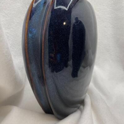 Azure blue vases