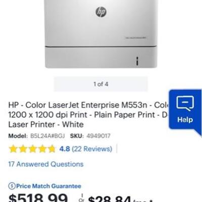 Two large HP printers (untested)