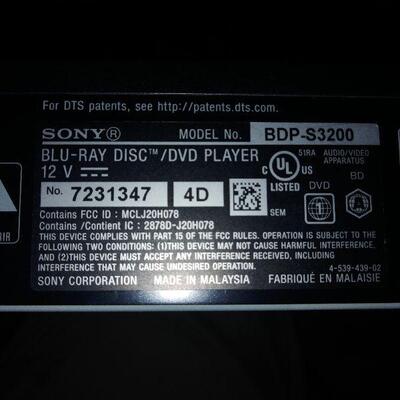 DVD/Blue Ray player Sony