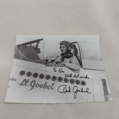 .289. Autographed Lt. Goebel | WW2 Ace | 8x10