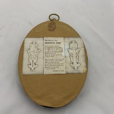 .294. Framed Crucifix Fish