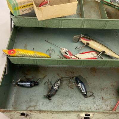 .296. LARGE Lot of Ice Fishing Supplies | Tackle Box with Tackle