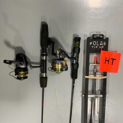 .296. LARGE Lot of Ice Fishing Supplies | Tackle Box with Tackle