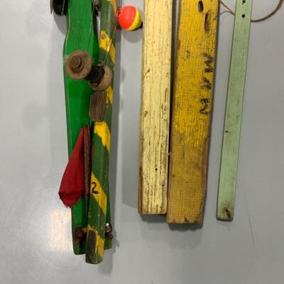 .296. LARGE Lot of Ice Fishing Supplies | Tackle Box with Tackle