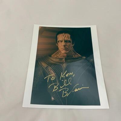 .298. SIX Star-Trek Autographed 8x10s | Q | Klingon | Romulan 