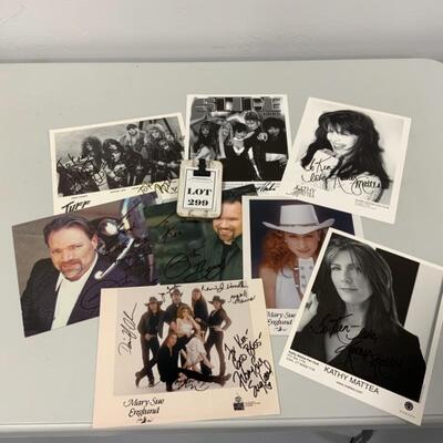 .299. Large Music Autograph 8x10 Lot | Tuff | Slice Girls | Country