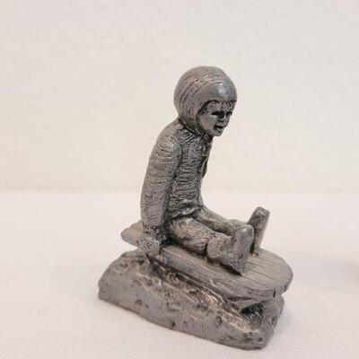 Lot 34: (2) Michael Richer Pewter Sculptures 