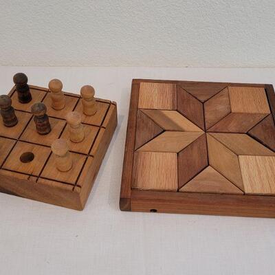 Lot 35: Vintage Wood Puzzle and Game