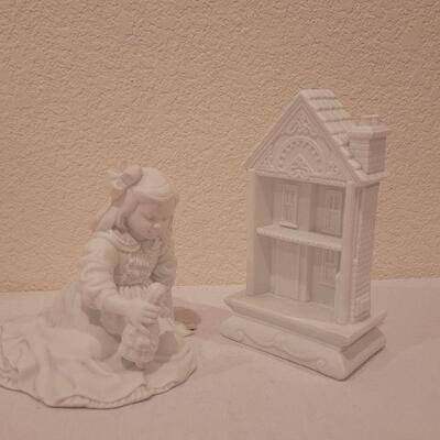 Lot 61: Department 56 Girl and Dollhouse