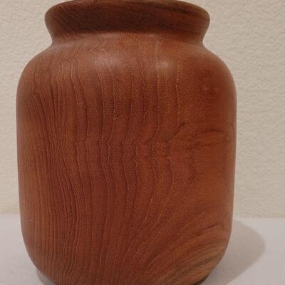 Lot 69: Mid Century Modern Teak Vase