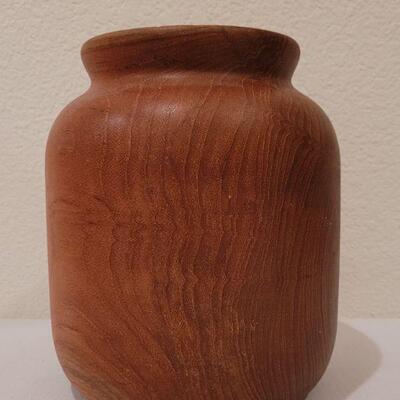 Lot 69: Mid Century Modern Teak Vase