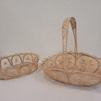 Lot 93: (2) Handmade Baskets 