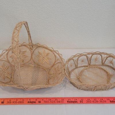 Lot 93: (2) Handmade Baskets 