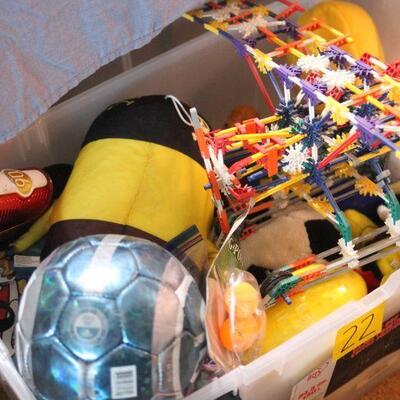 Lot 22 Children's Box - Toys, Soccer Ball, Sleeping Bag, More