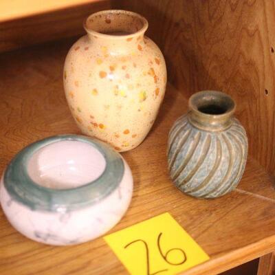 Lot 26 Small Ceramic Vases 