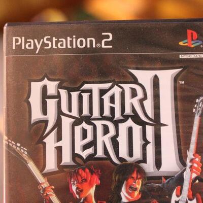 Lot 29 Guitar Hero II PlayStation2 w/ Guitar & Drums