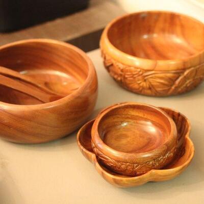 Lot 57 6pc Waikiki Woods - Monkey Pod Hawaii Bowls