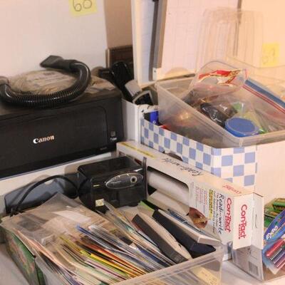 Lot 68 HUGE lot of Office Supplies, Greeting Cards + 2 printers