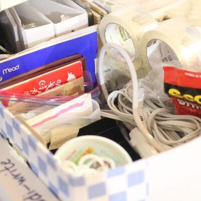 Lot 68 HUGE lot of Office Supplies, Greeting Cards + 2 printers