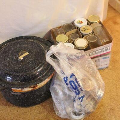 Lot 69 Canning Pot & Jars 