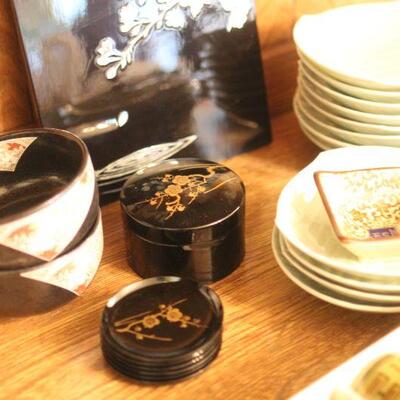 Lot 84 Yunomi Set, Ceramic Bamboo Dishes & More