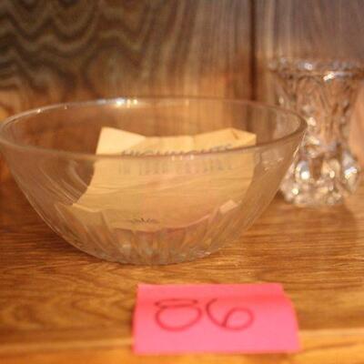Lot 86 Lead Crystal Bowl and Mini Vase