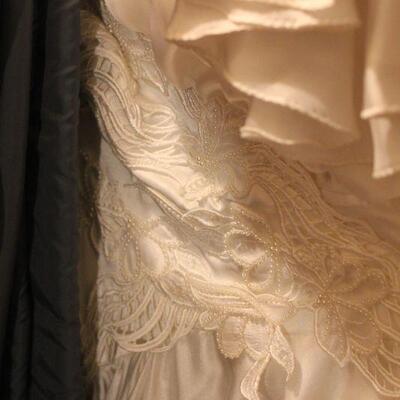 Lot 108 Contents of Vintage Clothing Closet; Wedding Dress, Fur & More