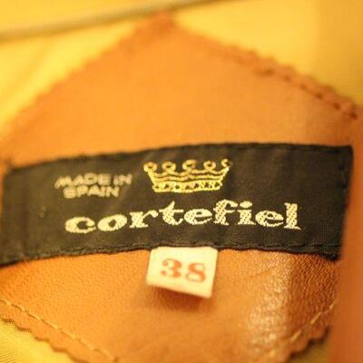 Lot 111 Vintage Leather Cortefiel Jacket Size 38 Made in Spain