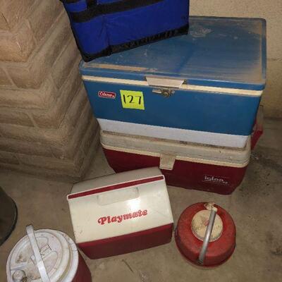 Lot 127 Ice Chests & Thermoses 