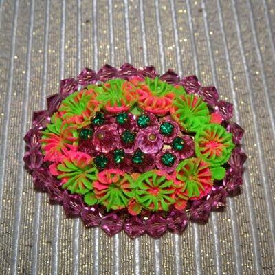 Neon Oval Brooch 